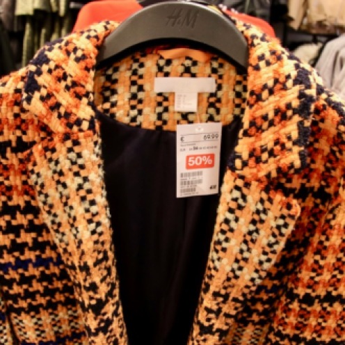 manteau tweed orange